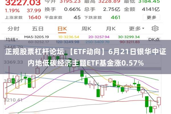 正规股票杠杆论坛 【ETF动向】6月21日银华中证内地低碳经济主题ETF基金涨0.57%